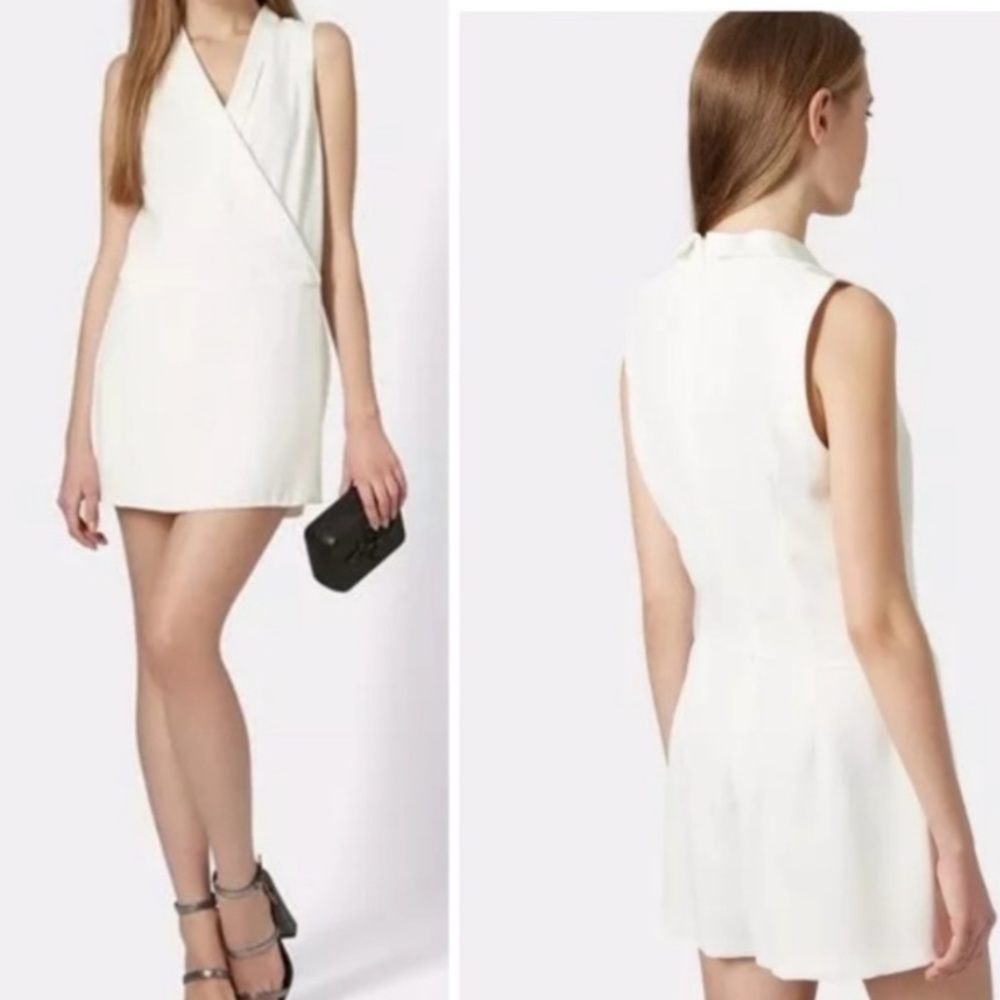 Topshop White Tuxedo Romper